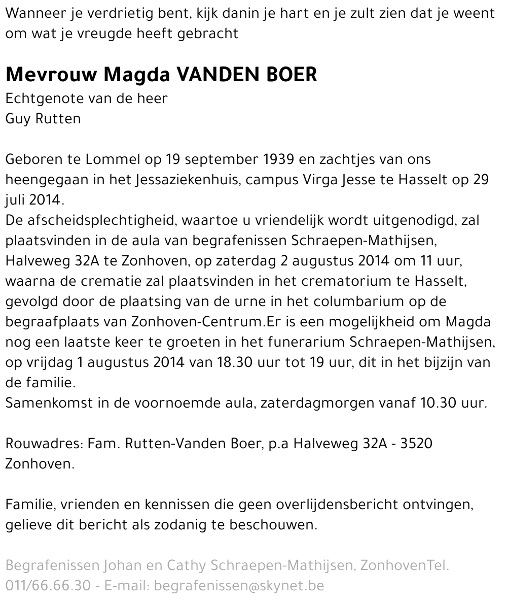 Magda Vanden Boer