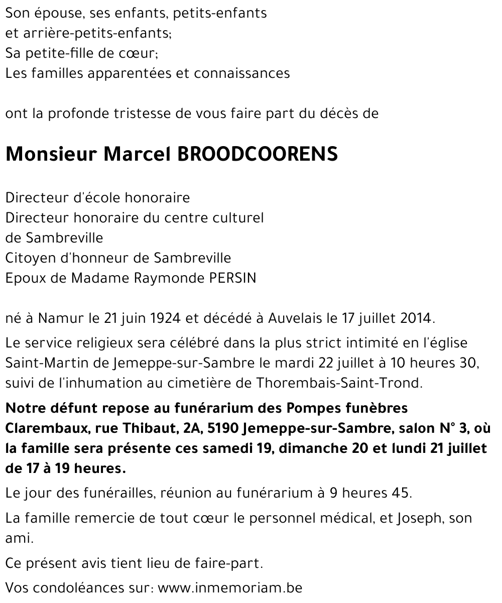 Marcel BROODCOORENS