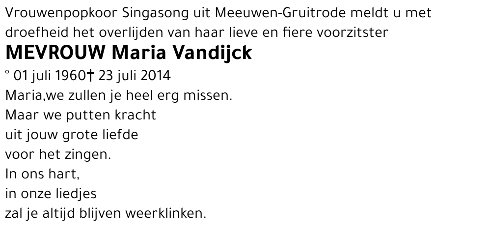 Maria Vandijck