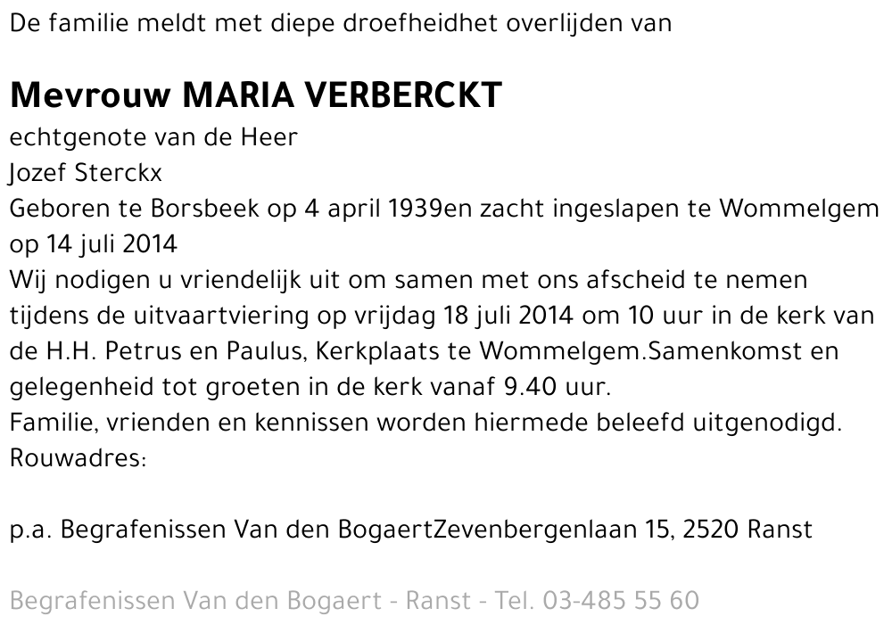 Maria Verberckt
