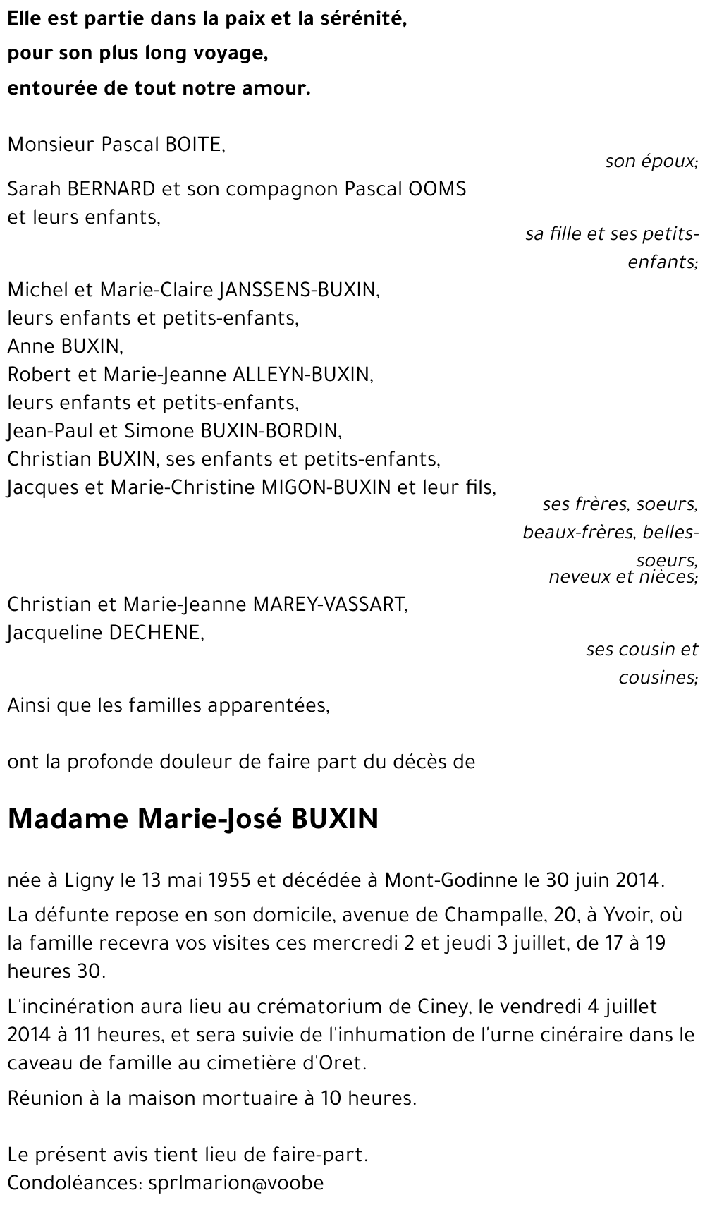 Marie-José BUXIN