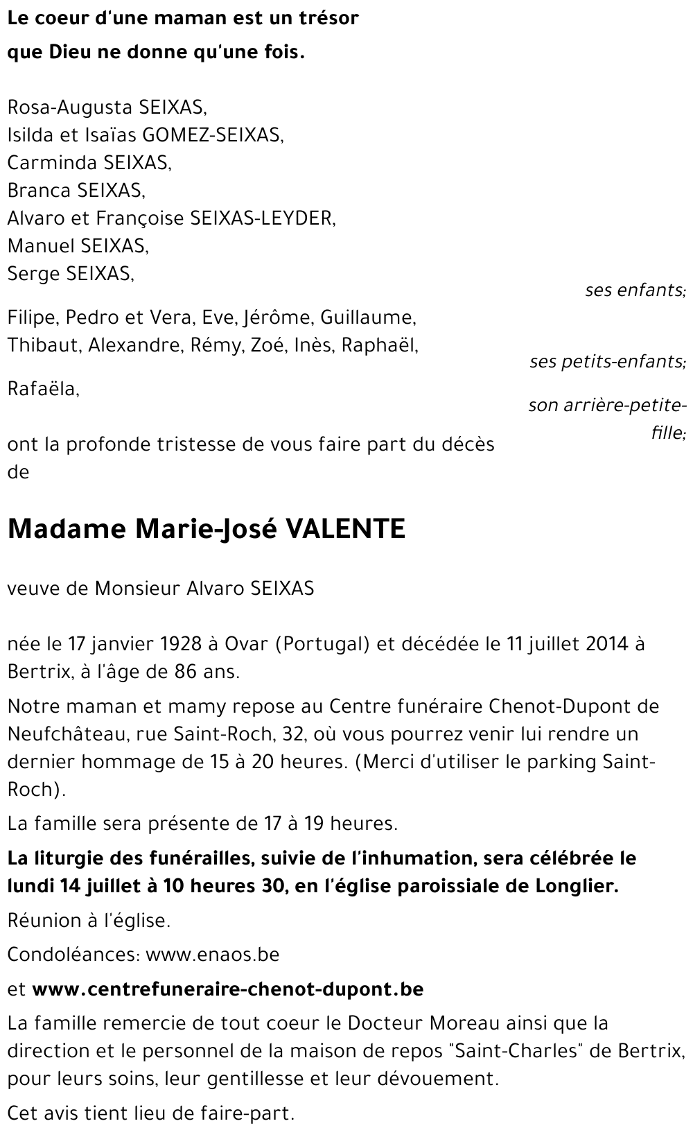 Marie-Josée VALENTE