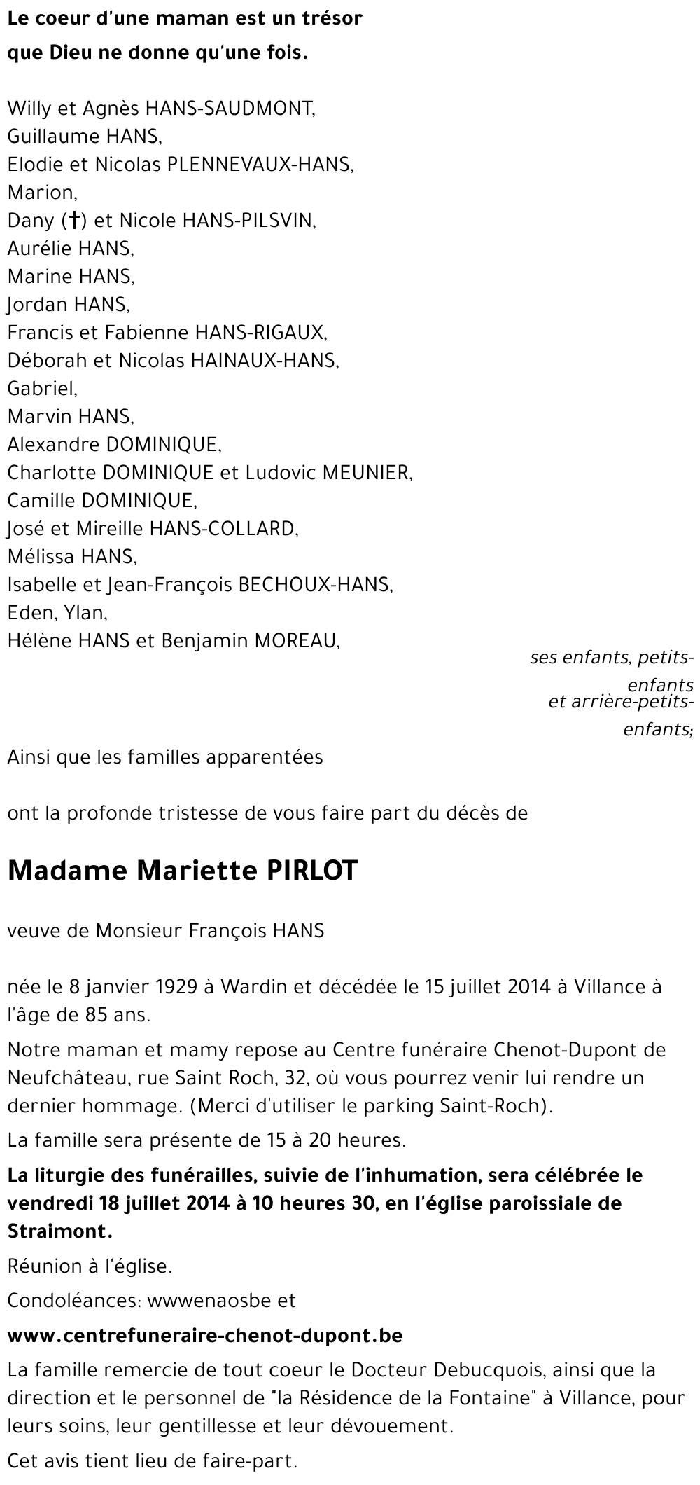 Mariette PIRLOT