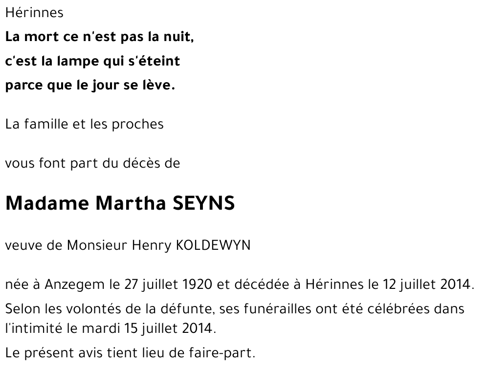 Martha SEYNS