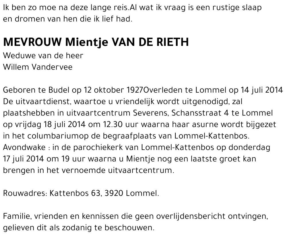 Mientje van de Rieth