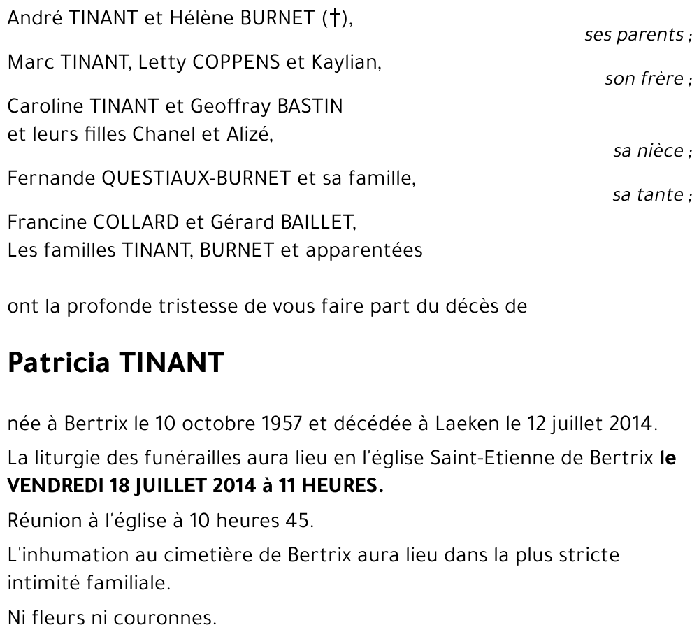 Patricia TINANT