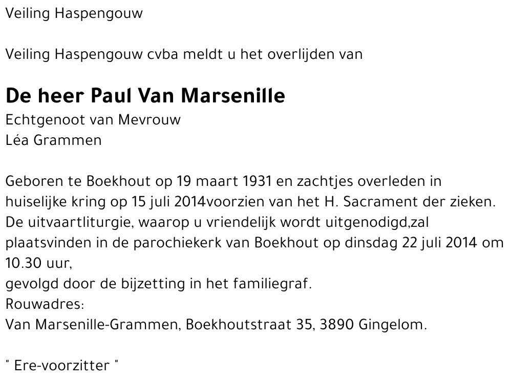 Paul Van Marsenille