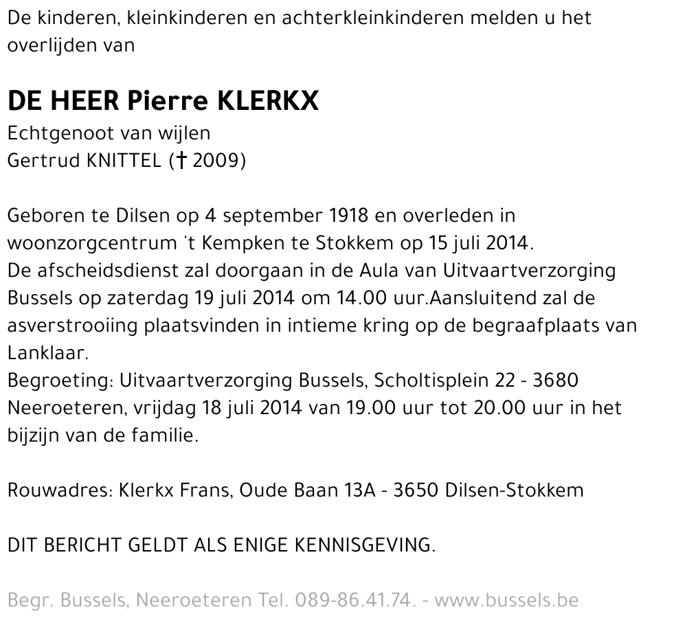 Pierre KLERKX