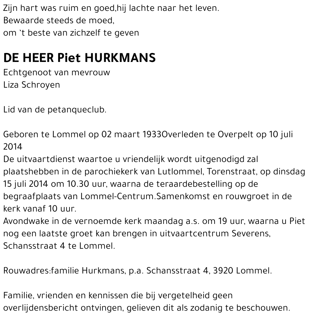 Piet Hurkmans