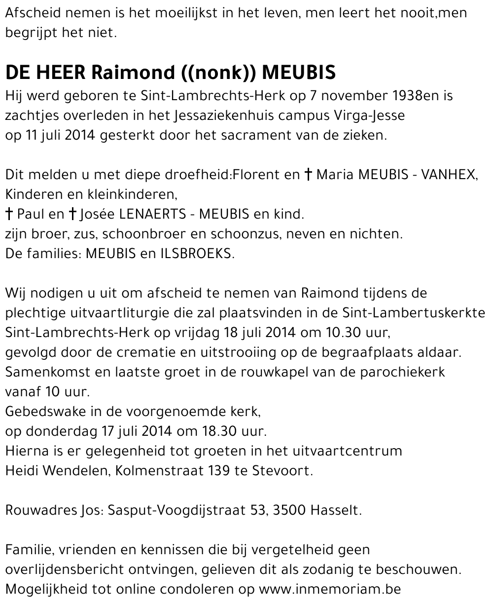 Raimond MEUBIS