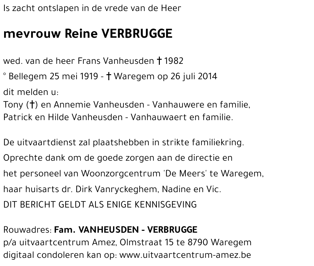 Reine VERBRUGGE