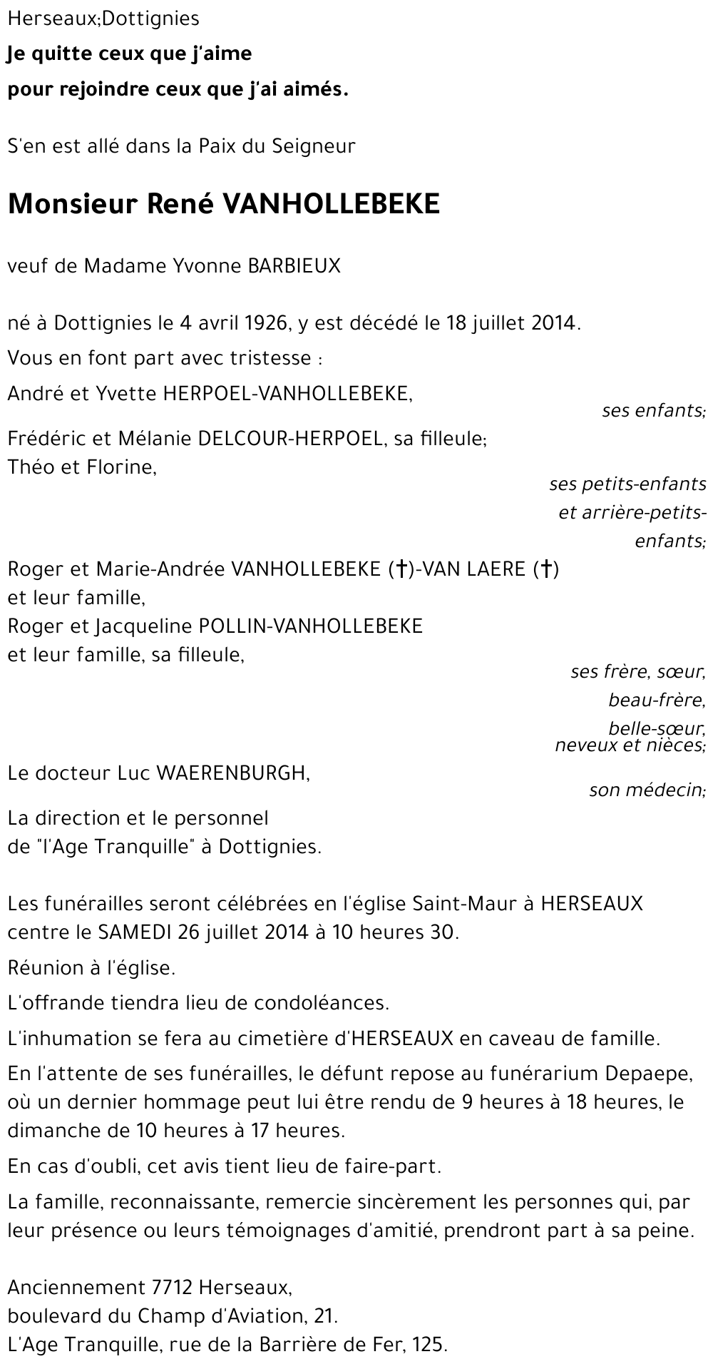 René VANHOLLEBEKE