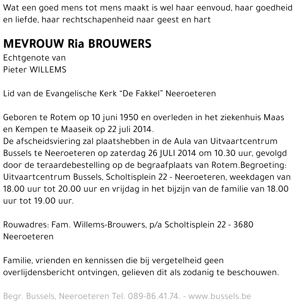 Ria BROUWERS