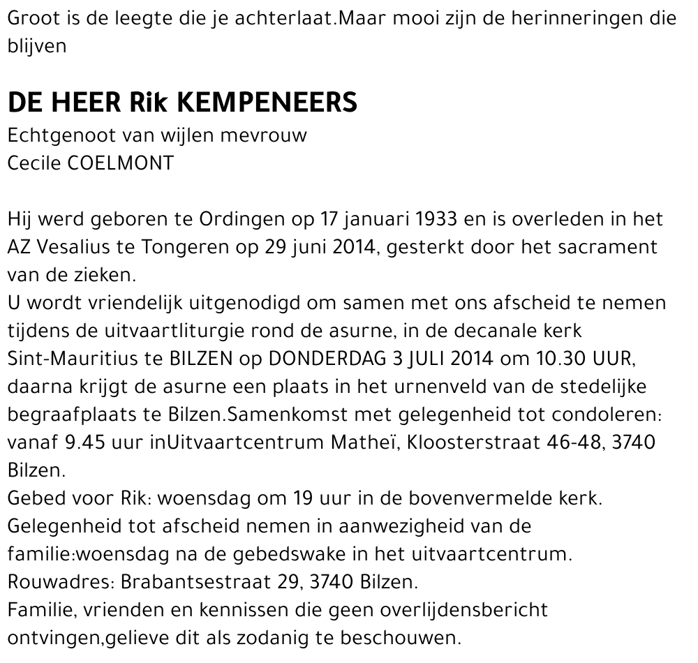 Rik KEMPENEERS