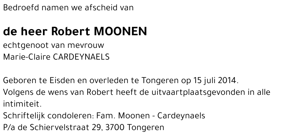 Robert MOONEN