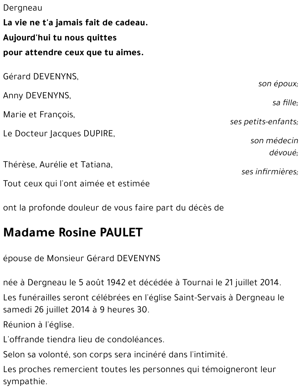 Rosine PAULET