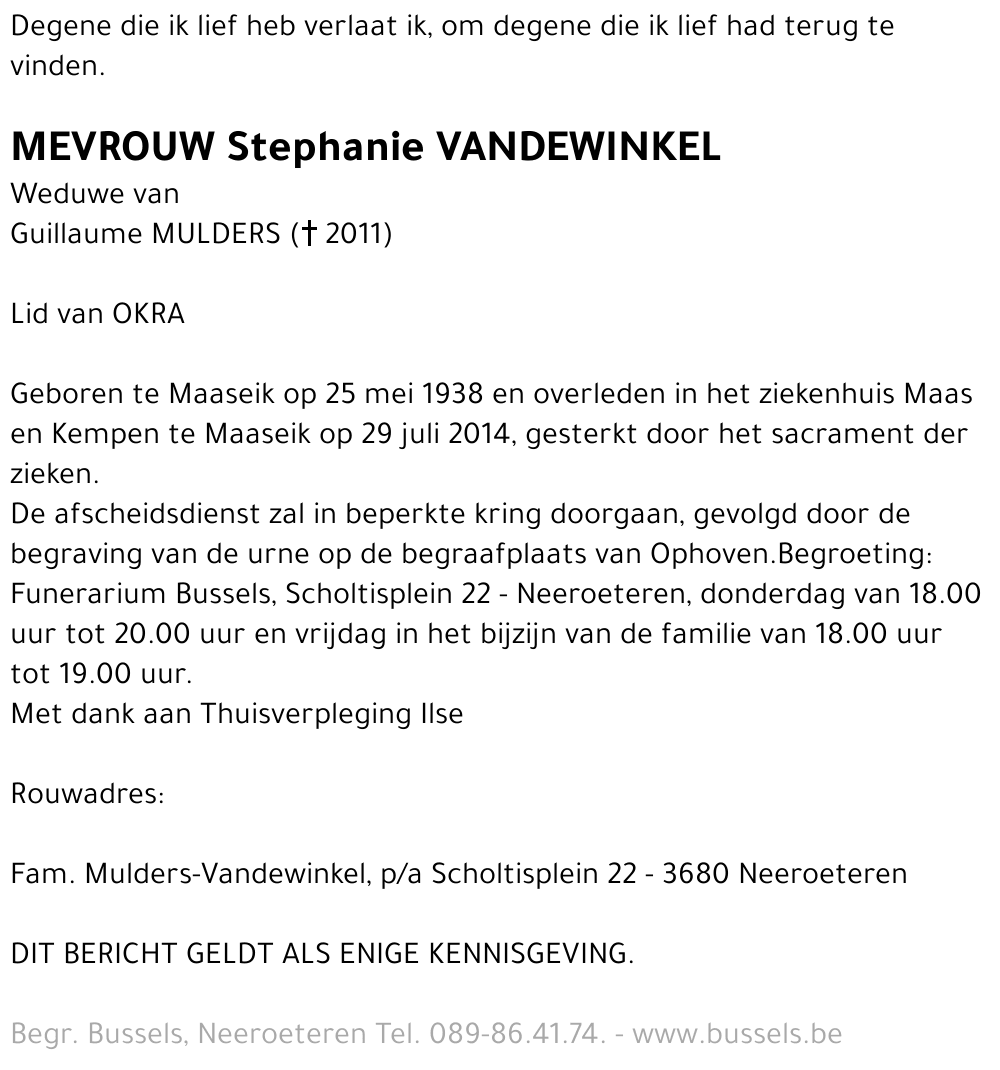 Stephanie VANDEWINKEL