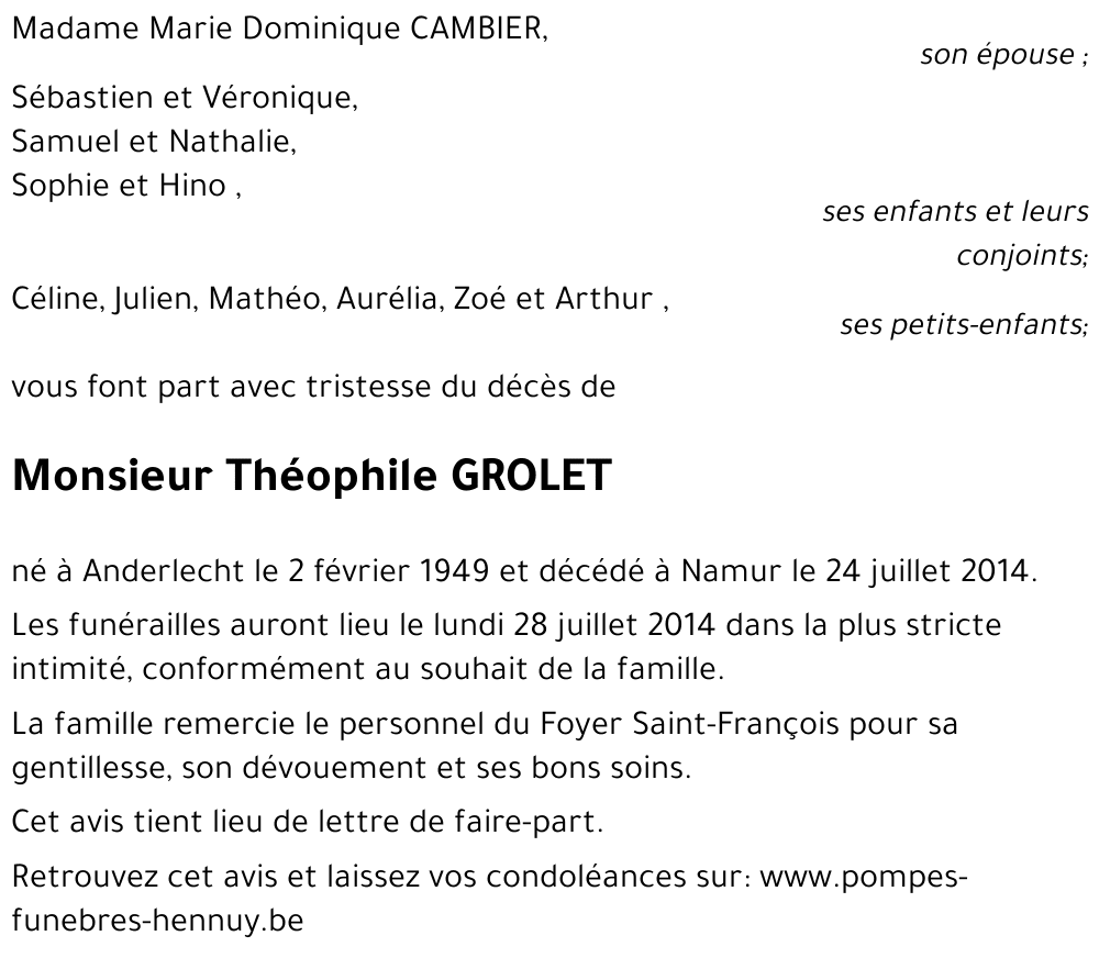 Théophile GROLET