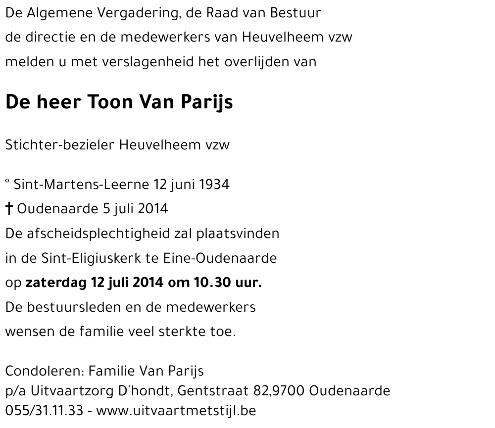 Toon Van Parijs