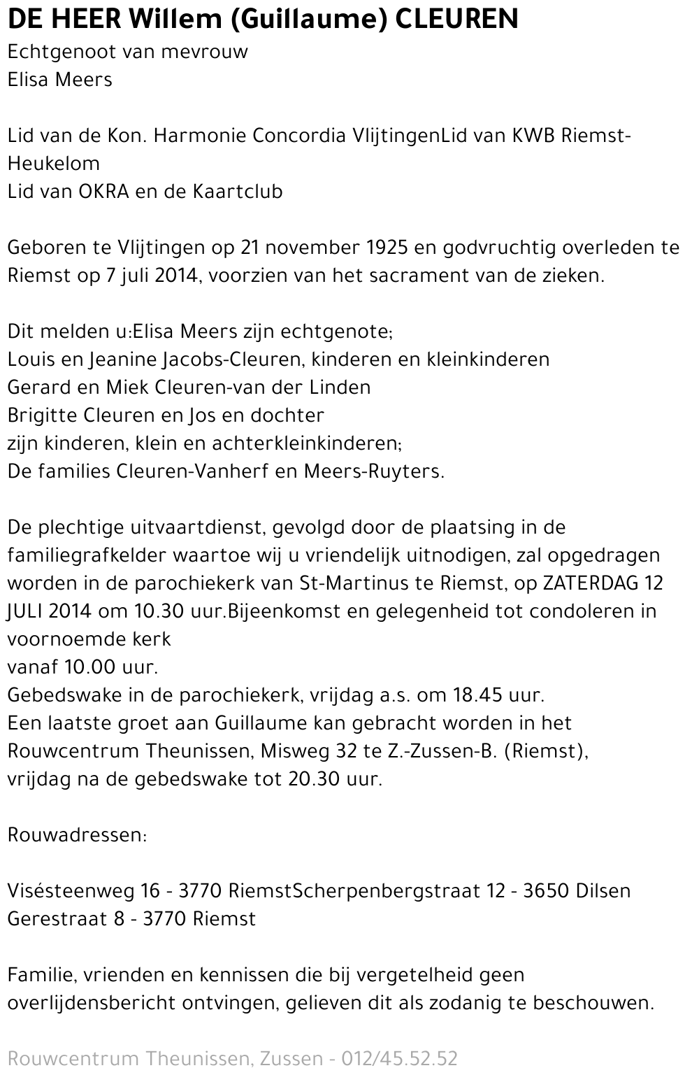 Willem (Guillaume) Cleuren