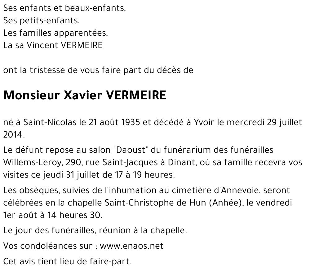 Xavier VERMEIRE