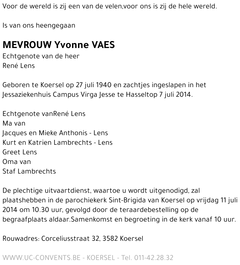 Yvonne Vaes