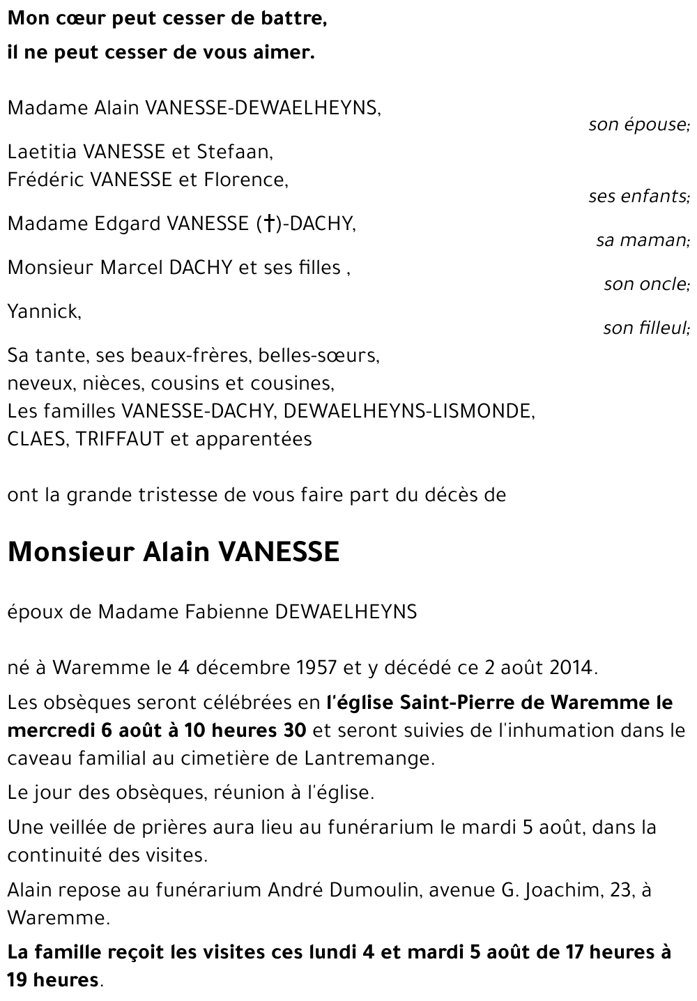 Alain VANESSE