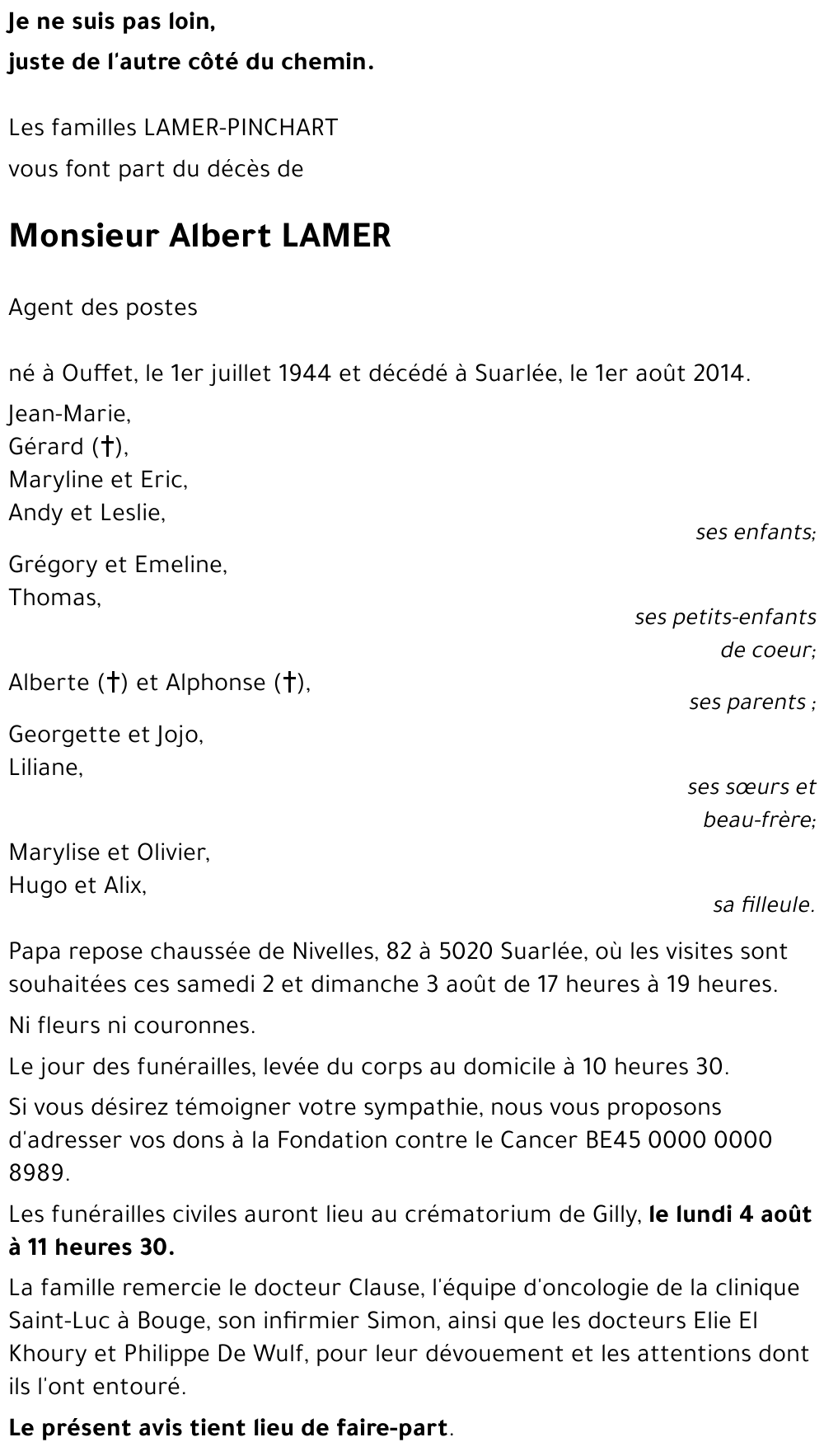Albert LAMER