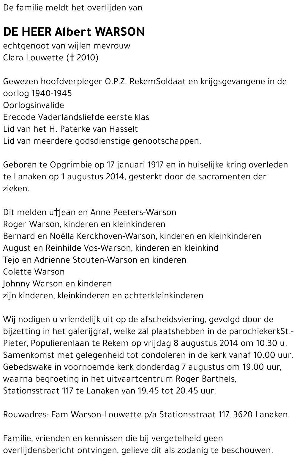 Albert Warson