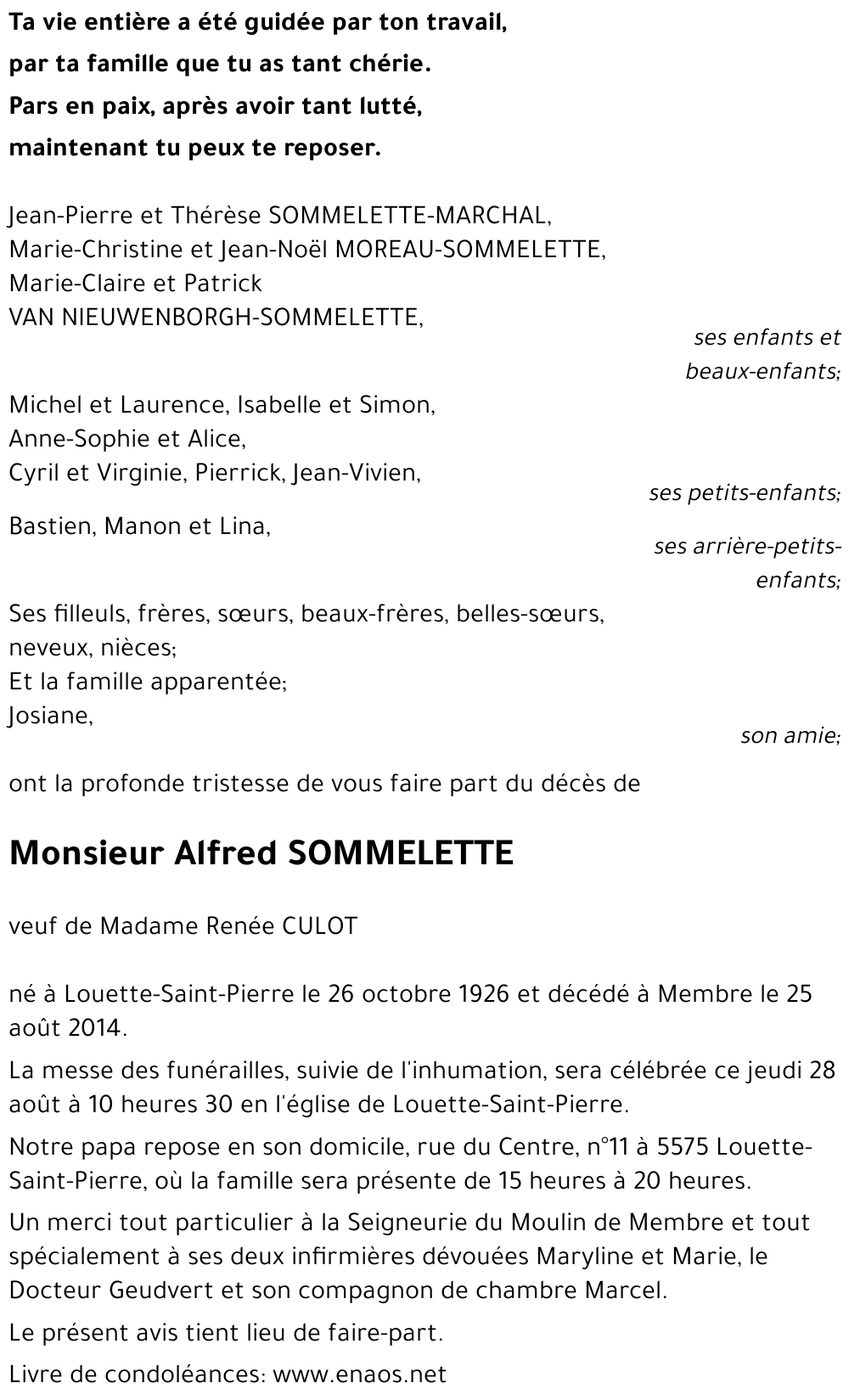 Alfred SOMMELETTE