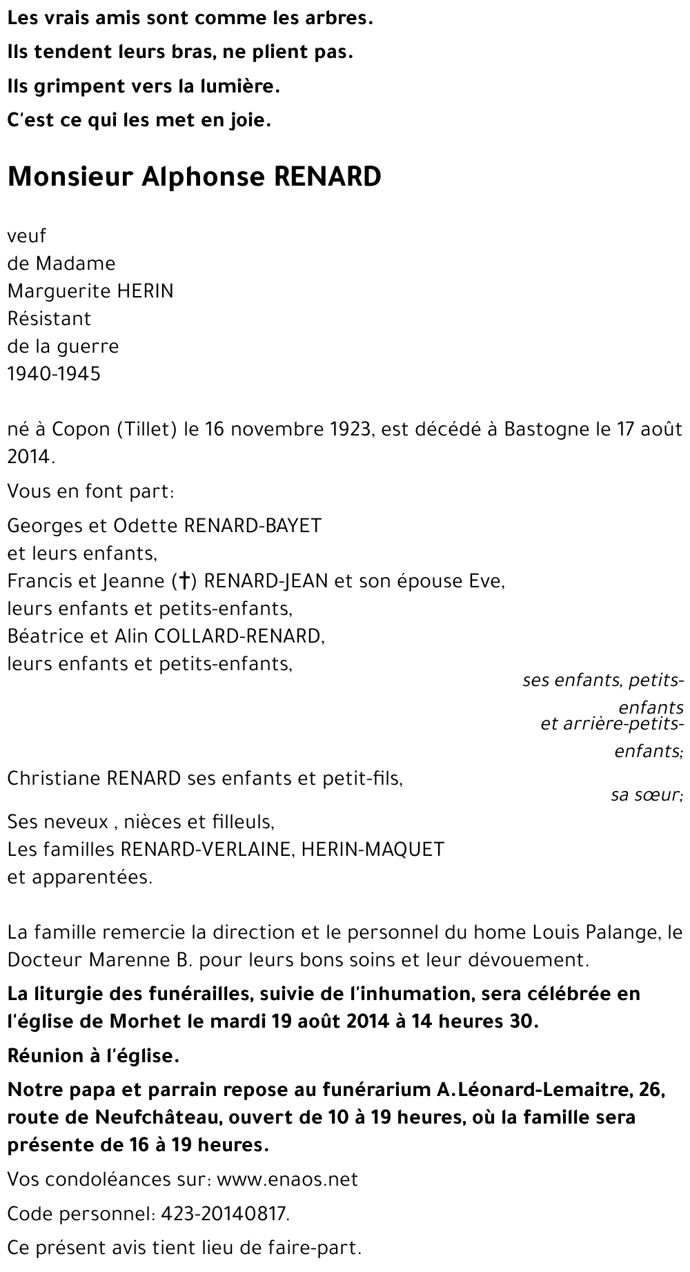 Alphonse RENARD