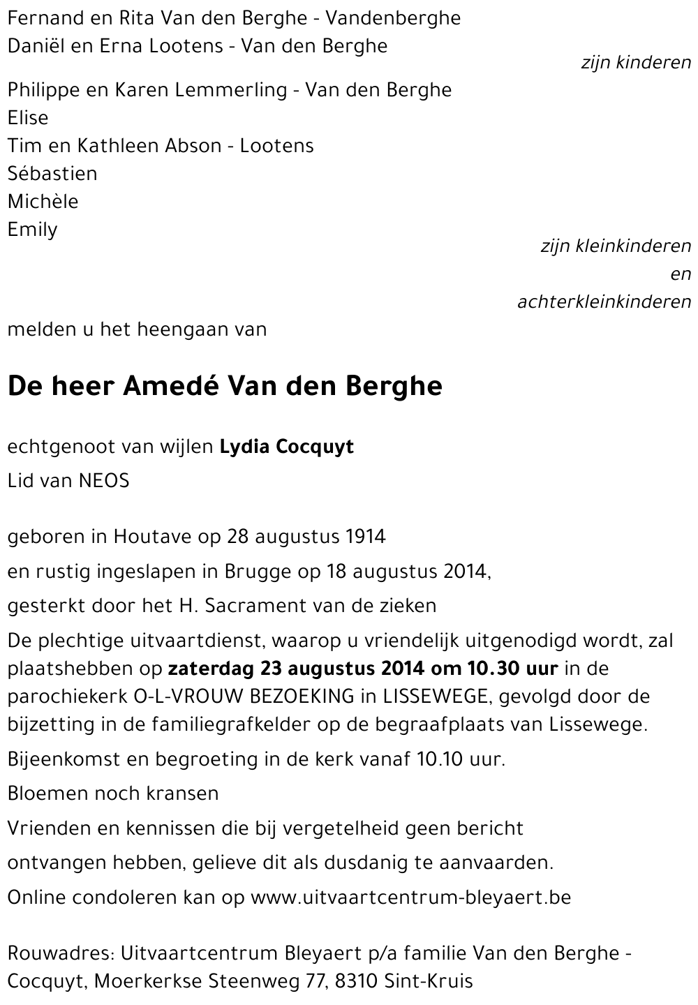 Amedé Van den Berghe