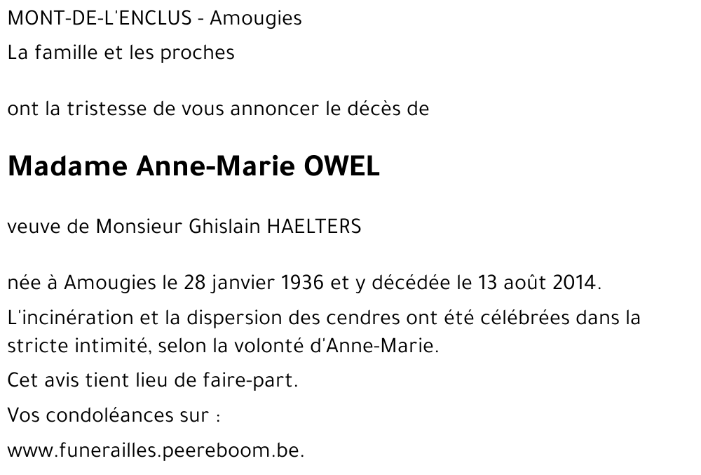 Anne - Marie OWEL