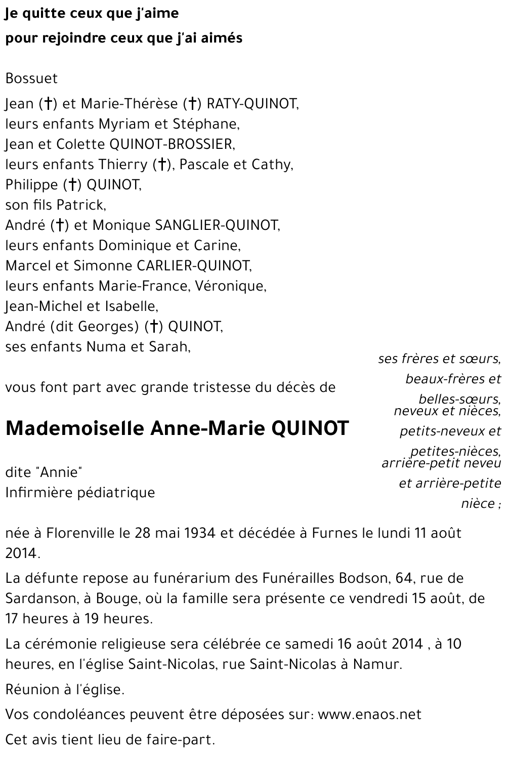 Anne-Marie QUINOT