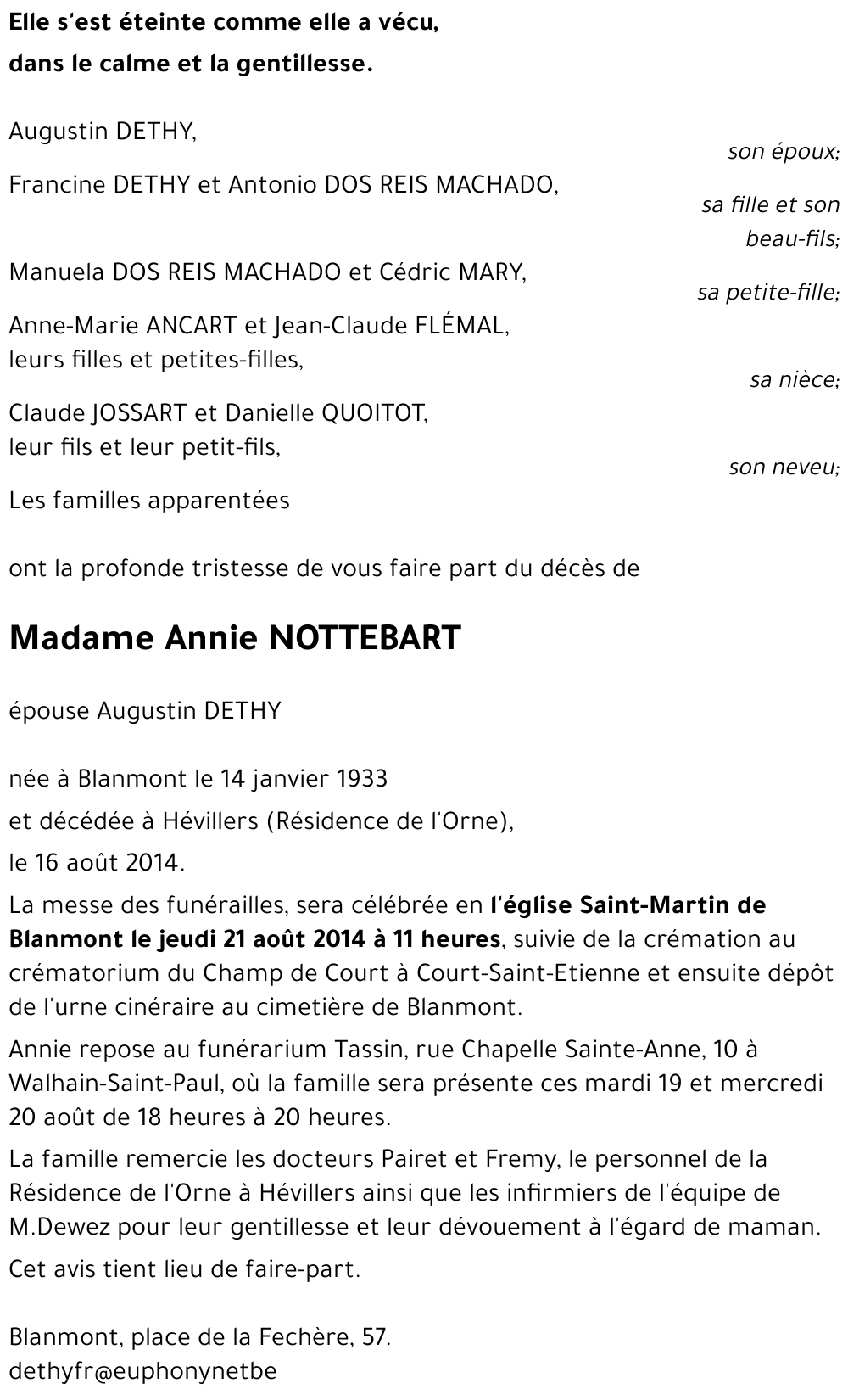 Annie NOTTEBART
