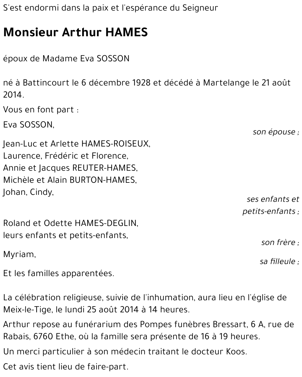 Arthur HAMES