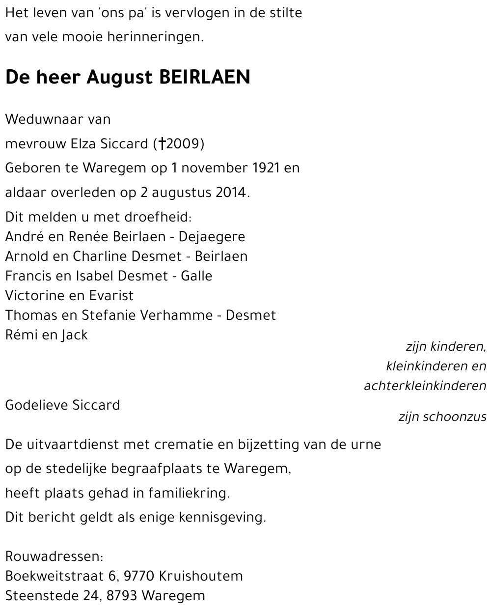August BEIRLAEN