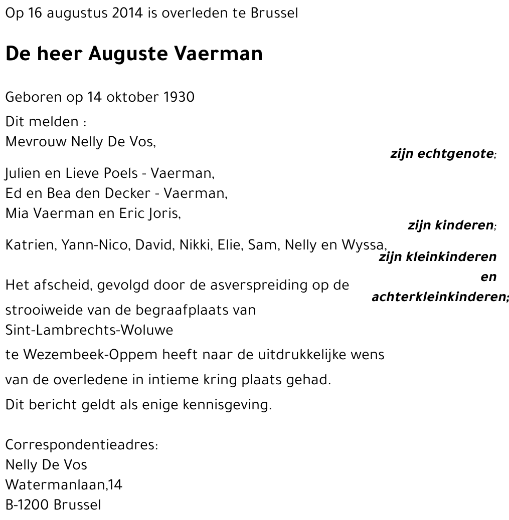 Auguste Vaerman