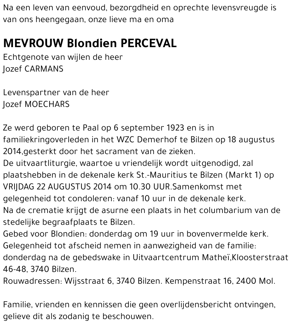 Blondien PERCEVAL