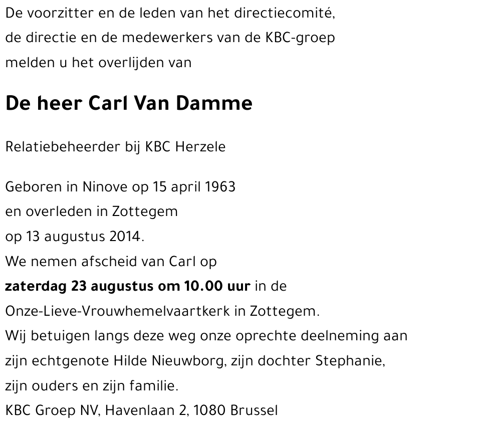 Carl Van Damme