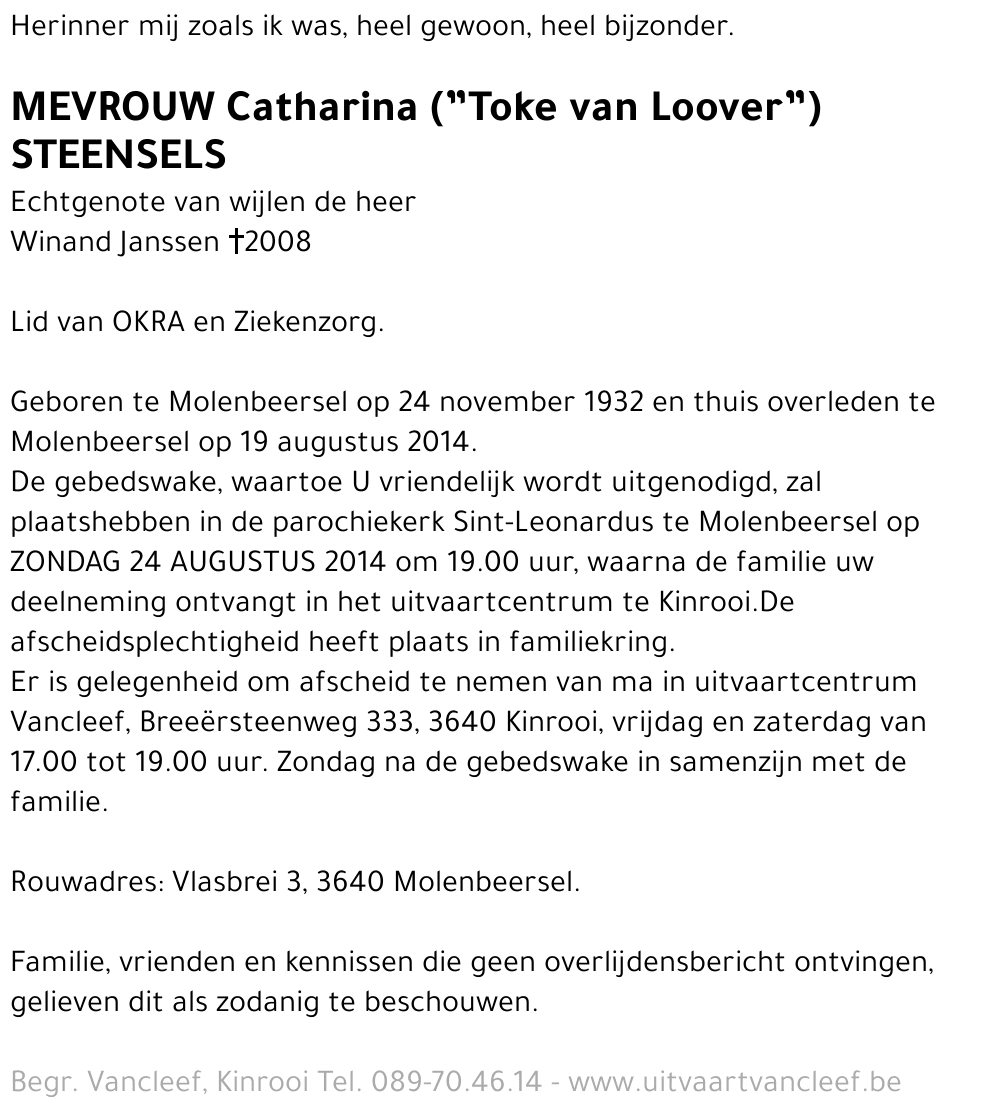 Catharina Steensels