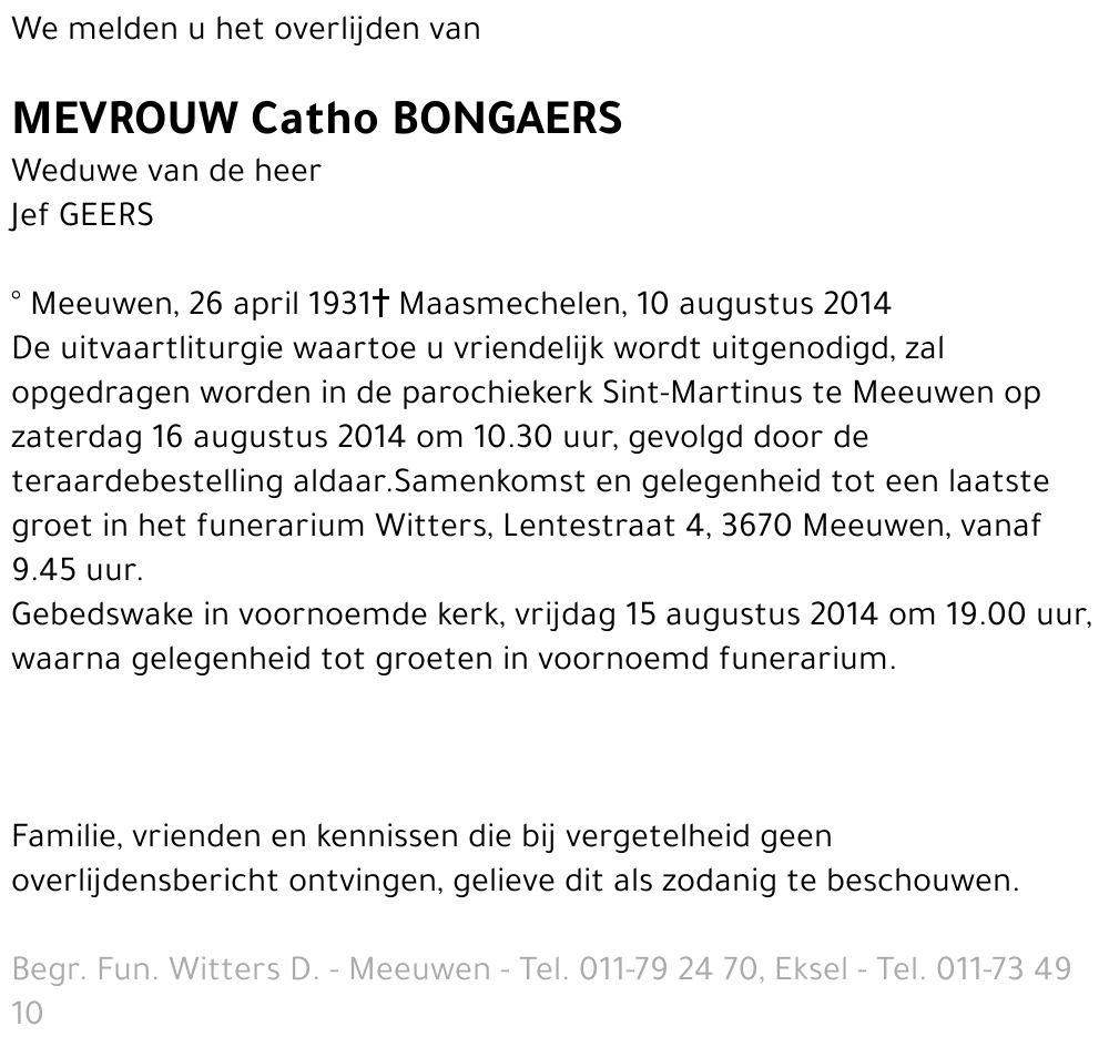 Catho Bongaers