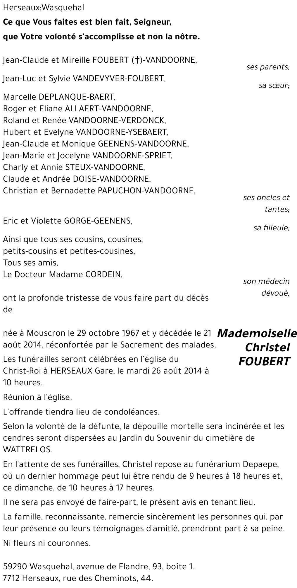 Christel FOUBERT