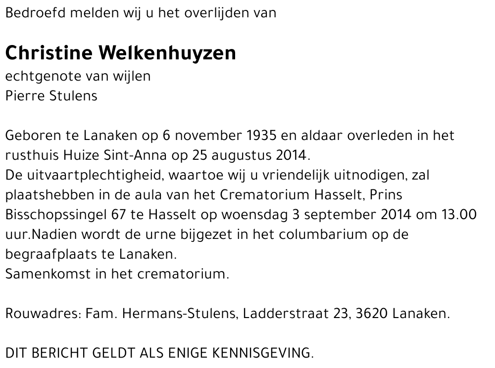 Christine Welkenhuyzen