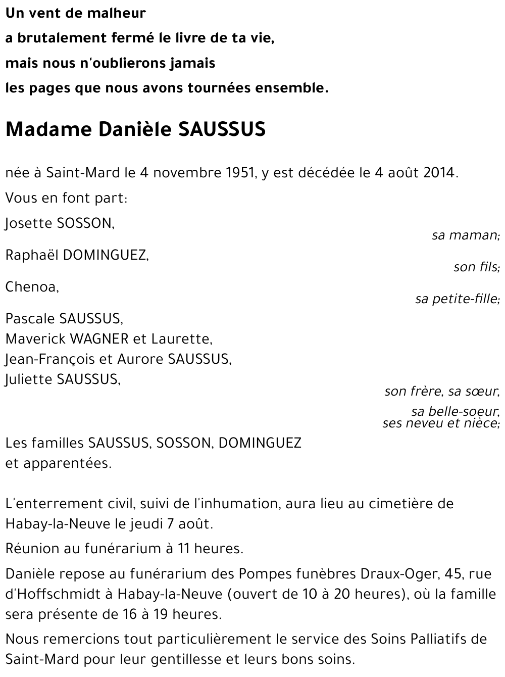 Danièle SAUSSUS