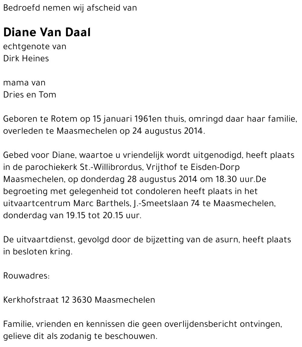 Diane Van Daal
