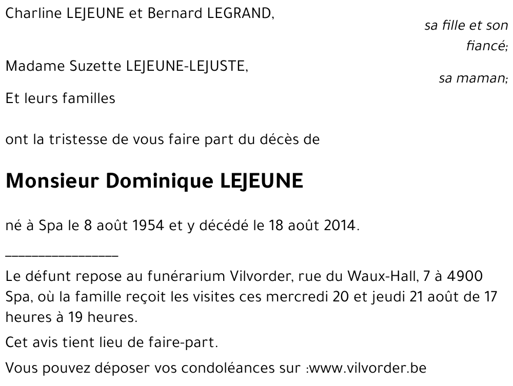 Dominique LEJEUNE