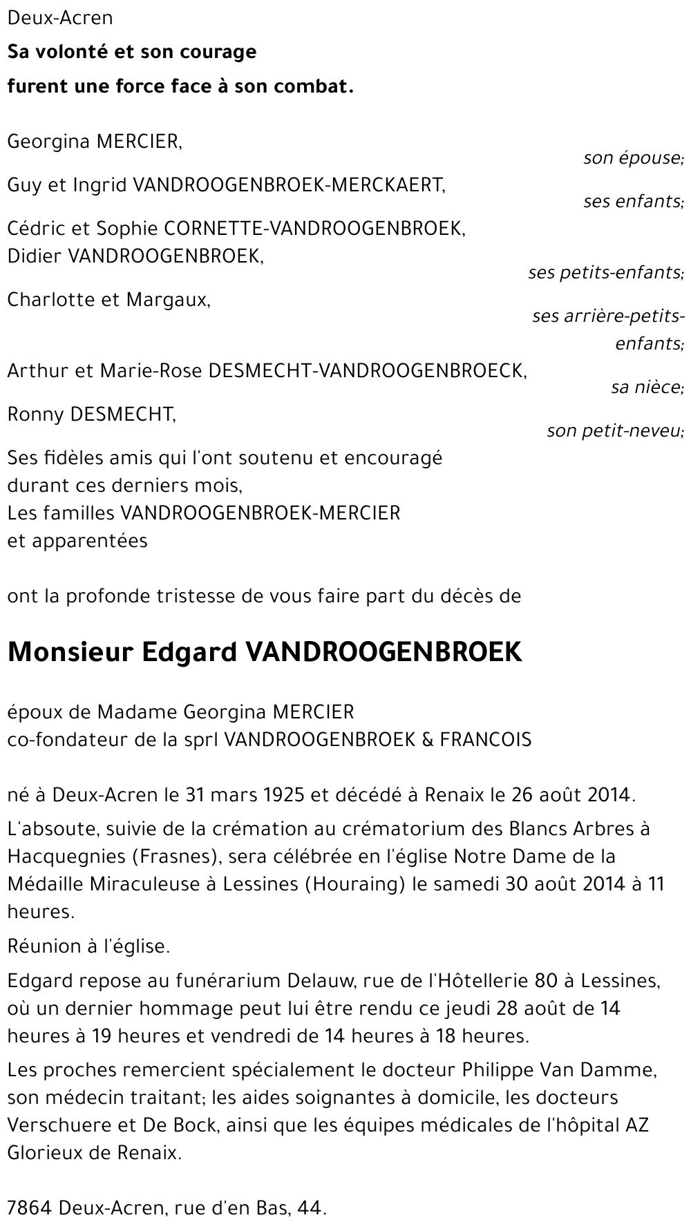 Edgard VANDROOGENBROEK
