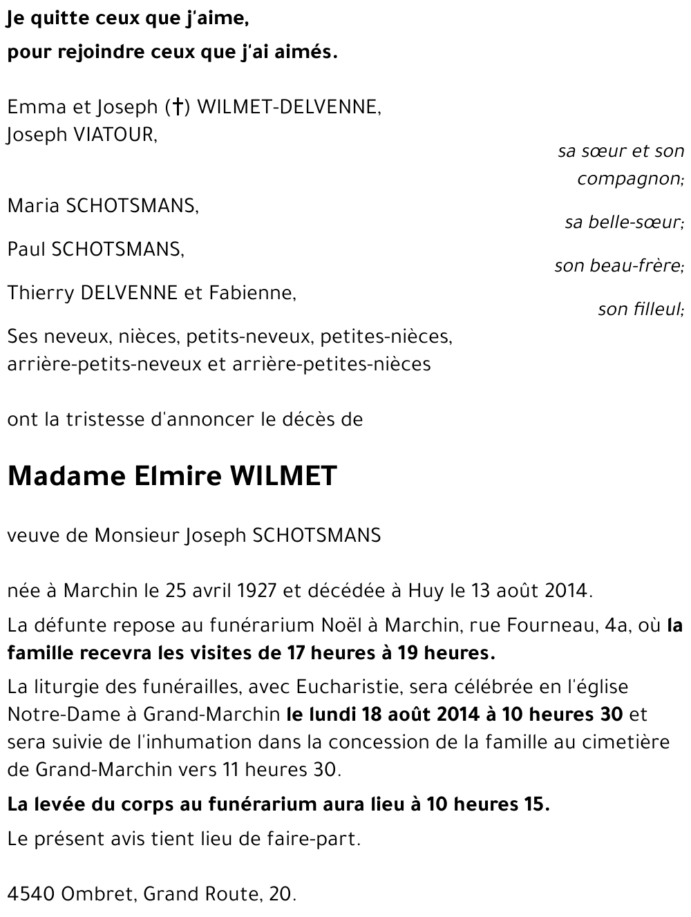 Elmire WILMET