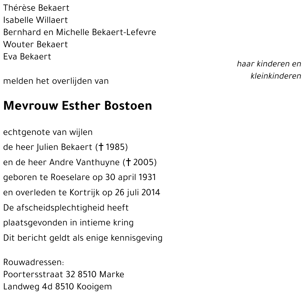 Esther Bostoen